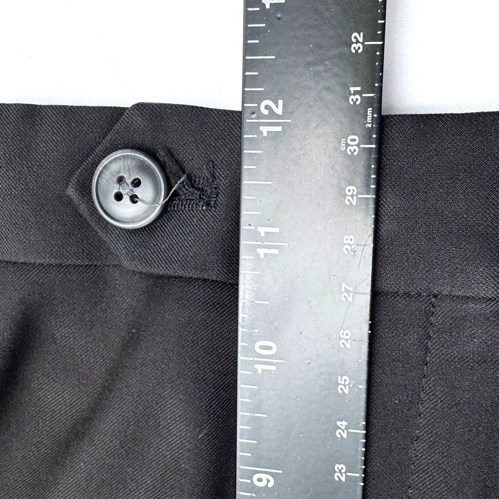 HAGGAR REPREVE Men's 38X29 Black Classic Fit Pleated Cuffed No Iron Dress Pants - Picture 6 of 7